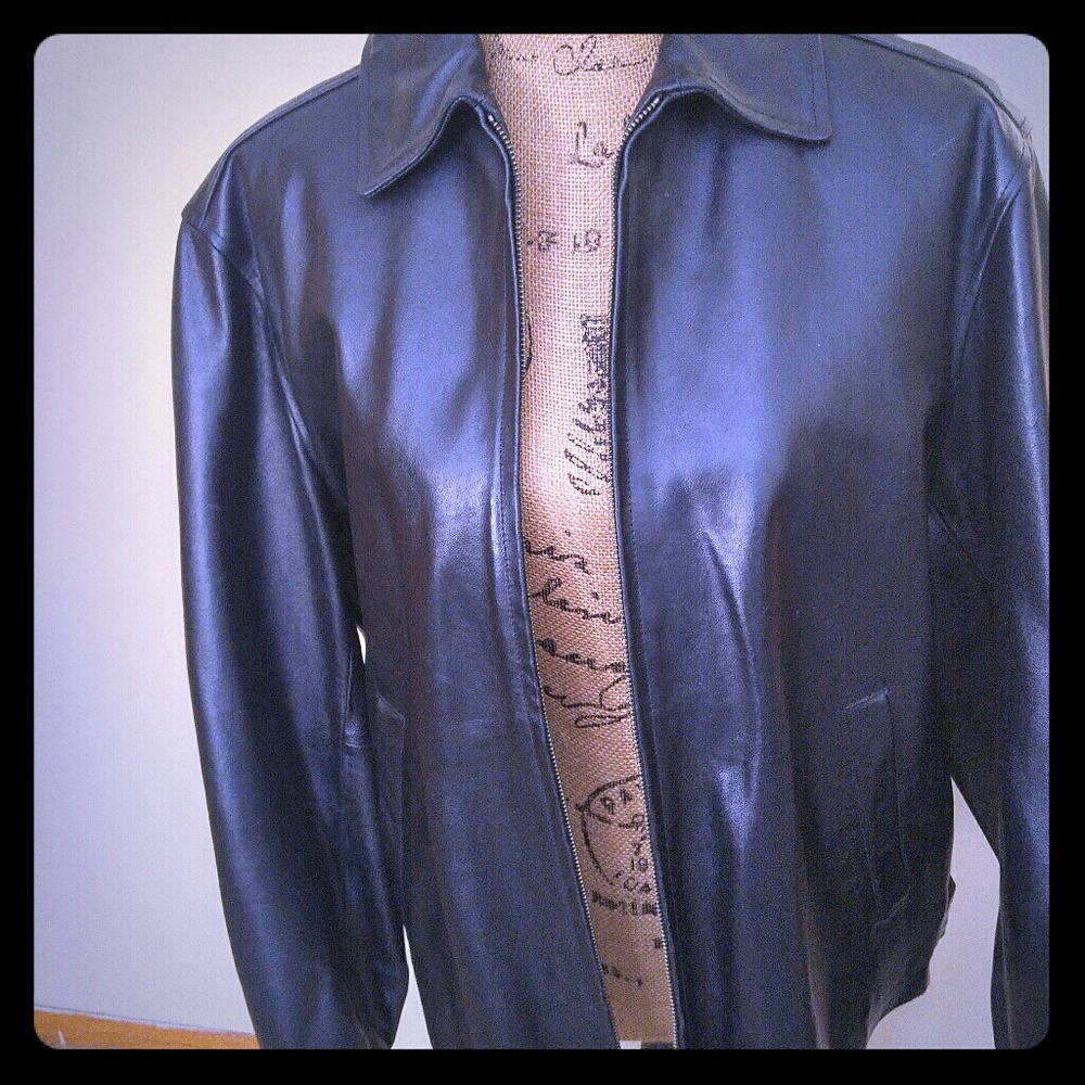 Old Navy Woman's Black Leather Jacket